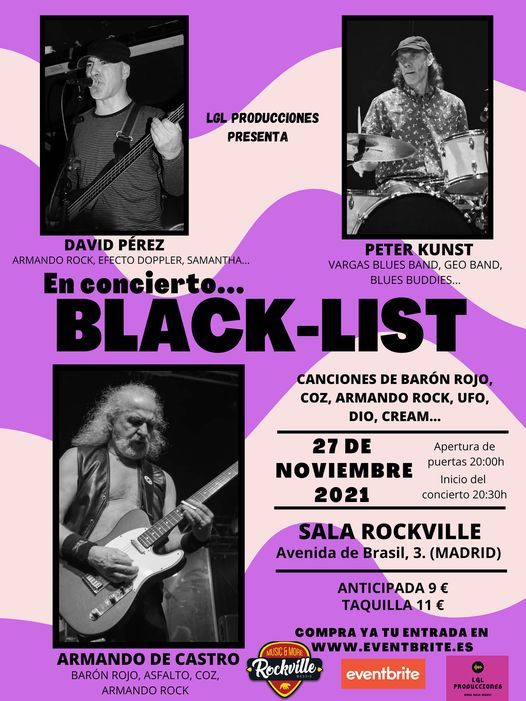 Concierto Black List - Sala Rockville (Madrid)
