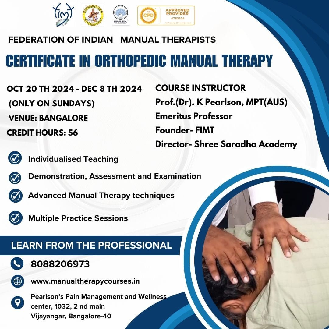 Certification in Orthopaedic Manual Therapy