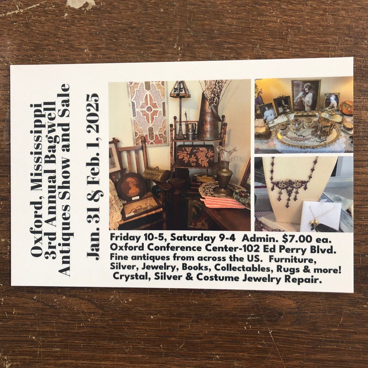 3rd Annual Oxford, Mississippi Antiques Show & Sale