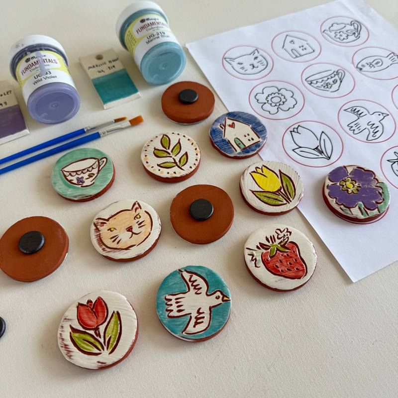 Colorful Clay Magnets
