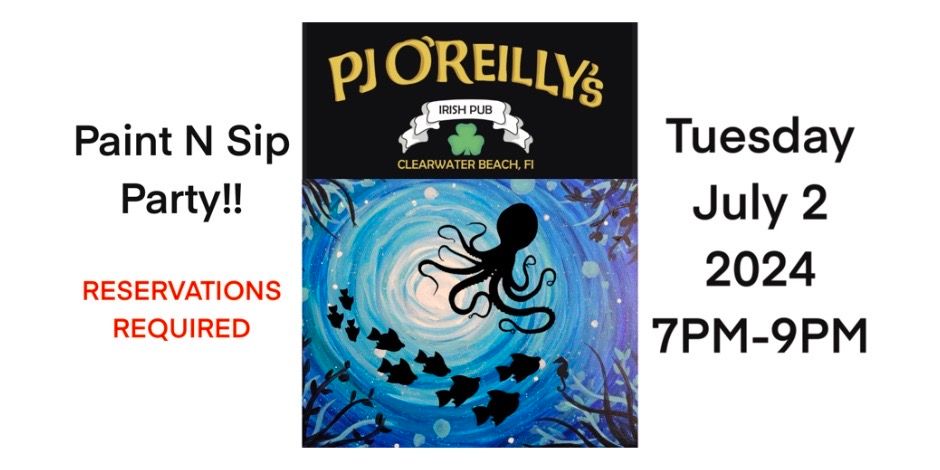 Paint N Sip Party at PJ O'Reilly's Clearwater Beach