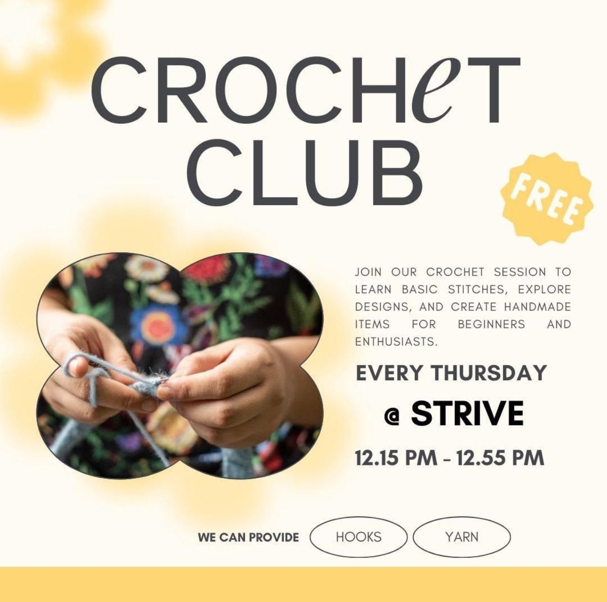 Crochet Club - Every Thursday 