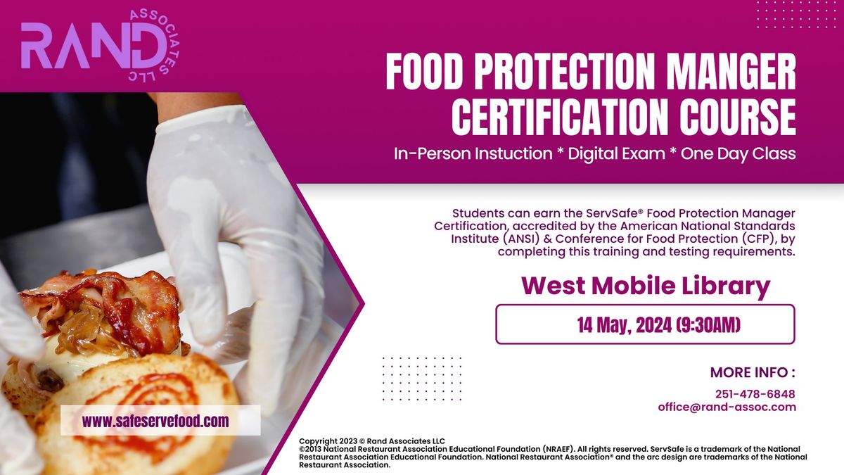 Food Protection Manager Certification Course