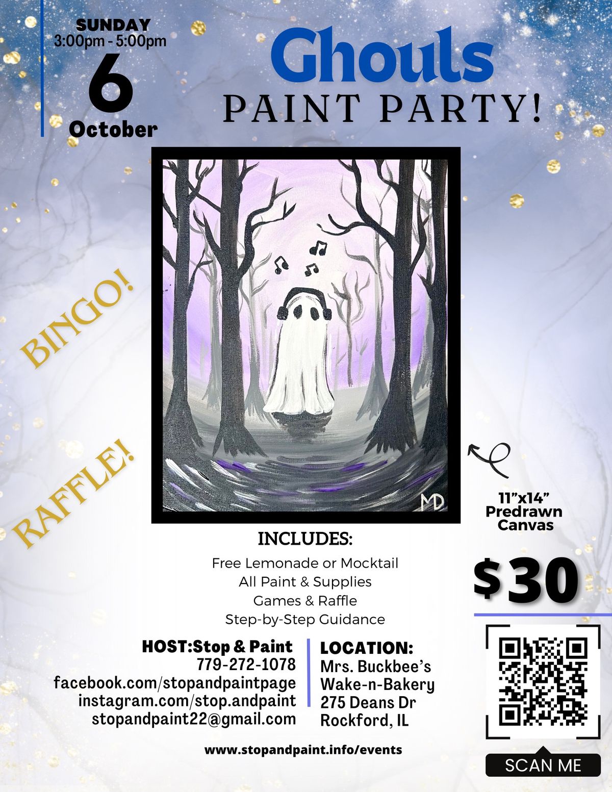 Ghouls Sip & Paint Party with Mrs. Buckbee's Bakery