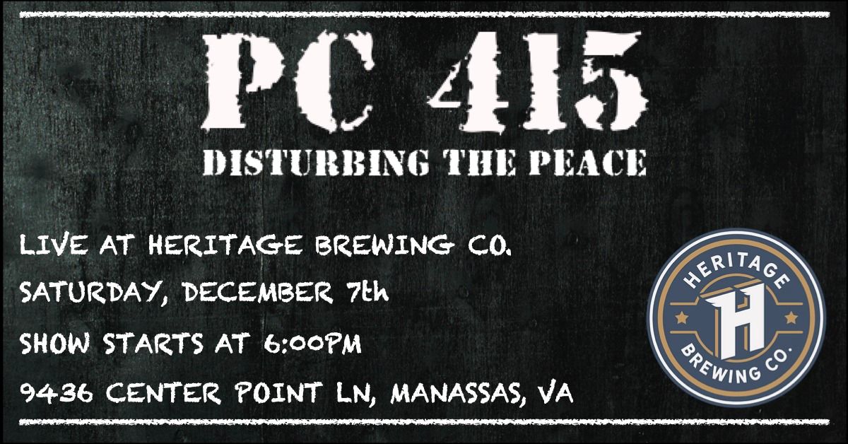 PC 415 Live at Heritage Brewing Co.