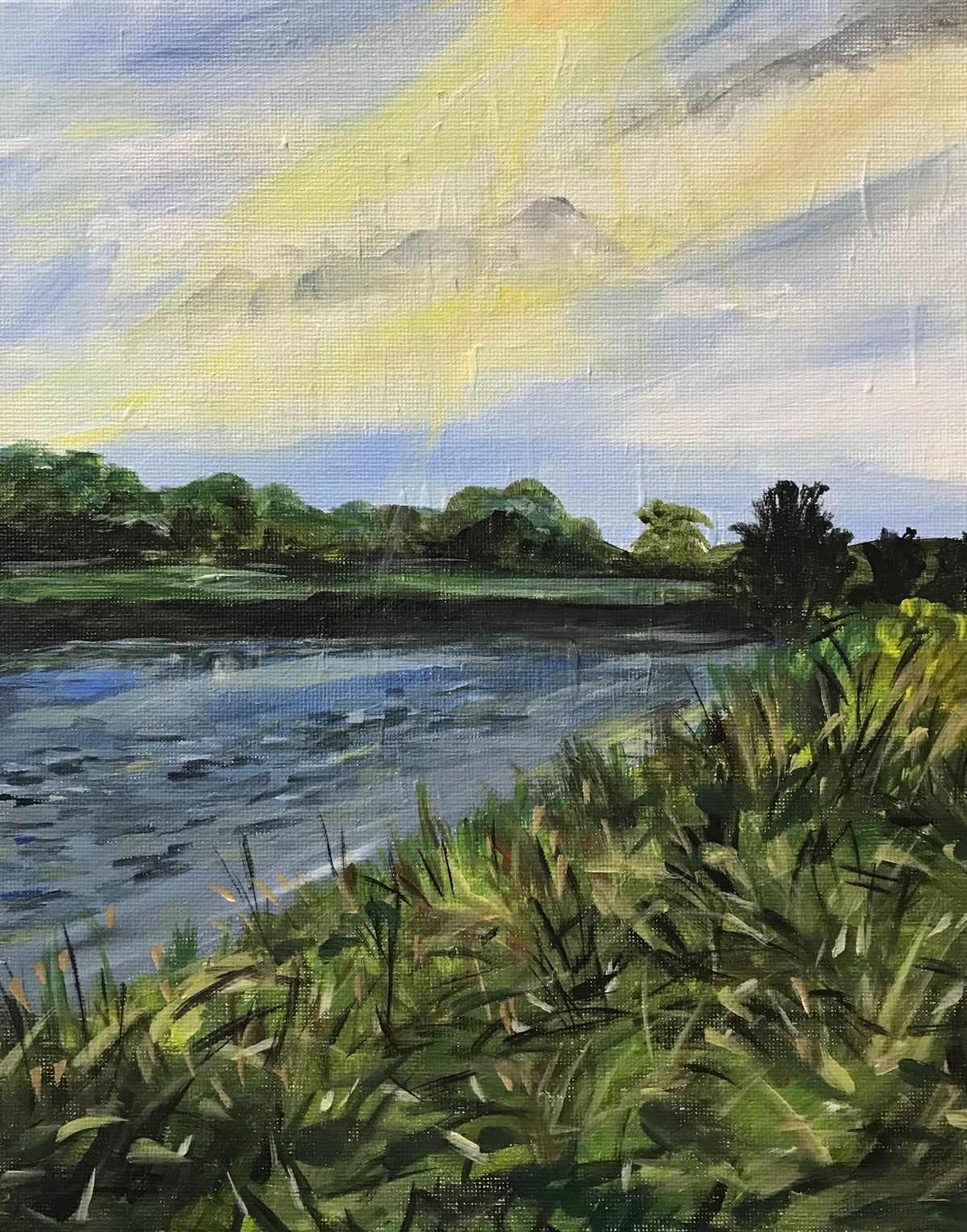 Acrylic Spring Landscape