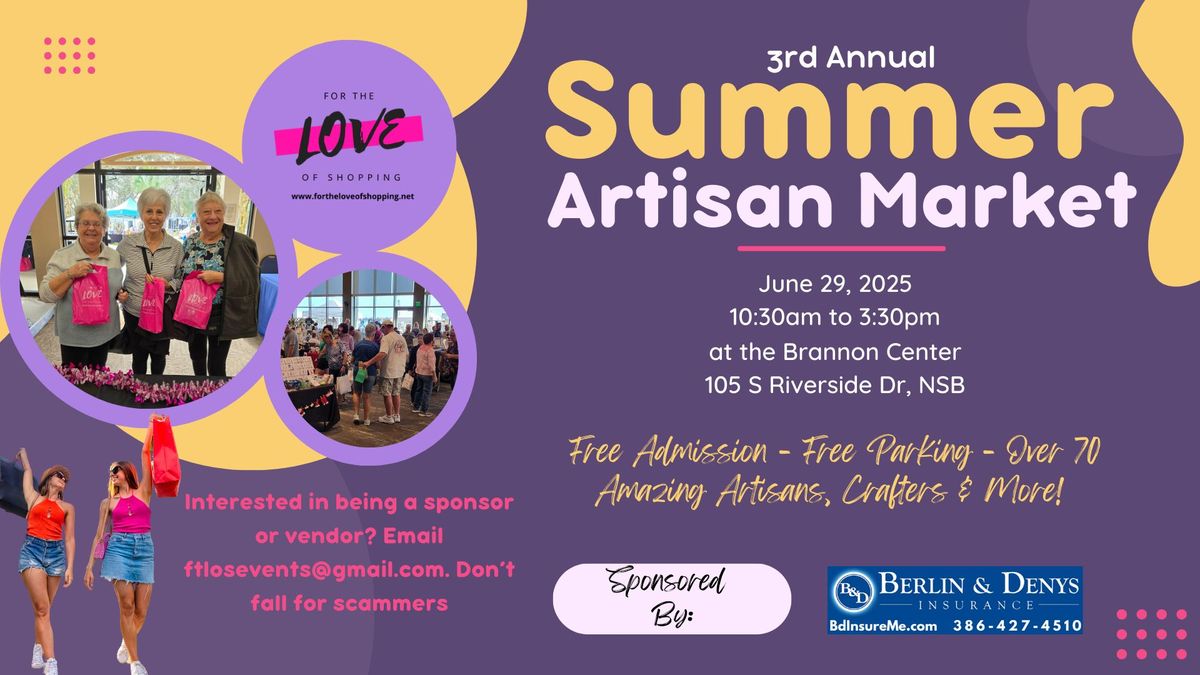 3rd Annual Summer Artisan Market