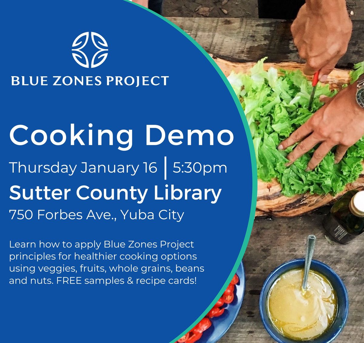 Healthy Cooking Demo at the Sutter County Library