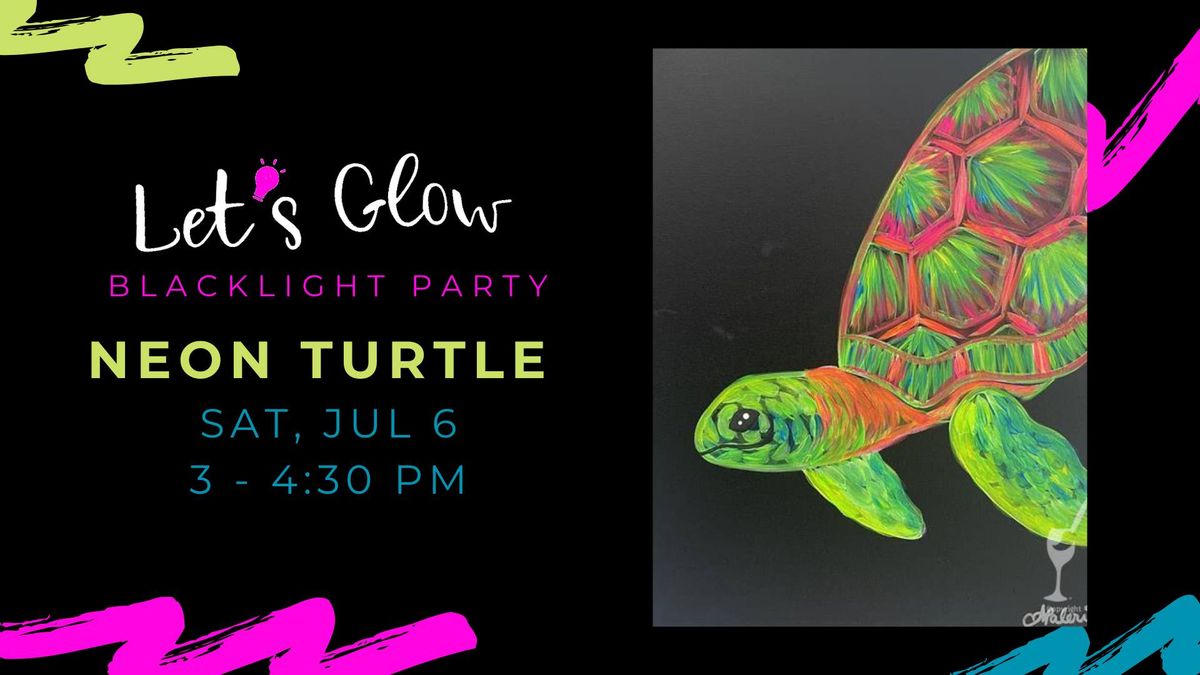 Blacklight Family Fun - Neon Turtle