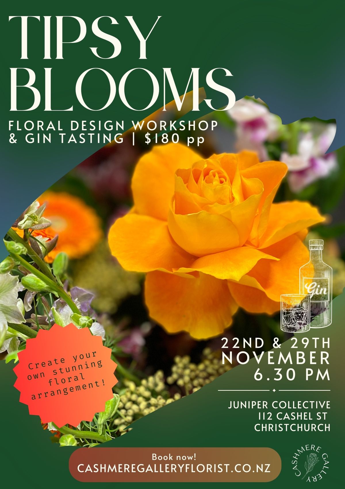 Floral Design Workshop & Gin Tasting