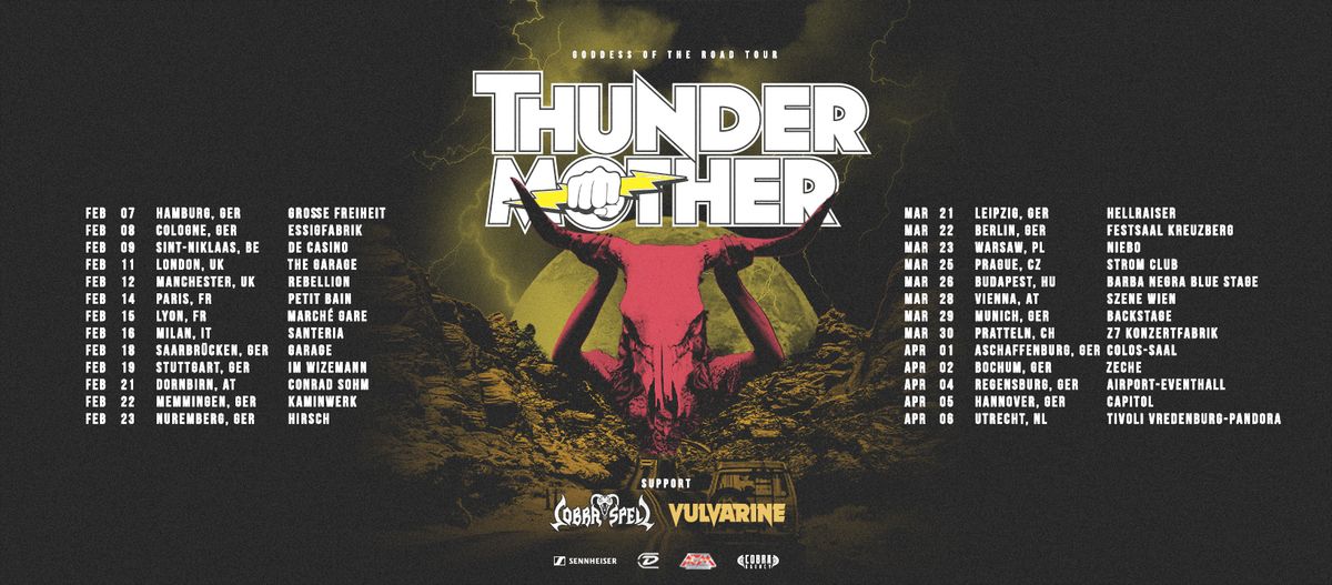 THUNDERMOTHER, Cobra Spell, Vulvarine - 25.3.2025 | PRAHA, Storm