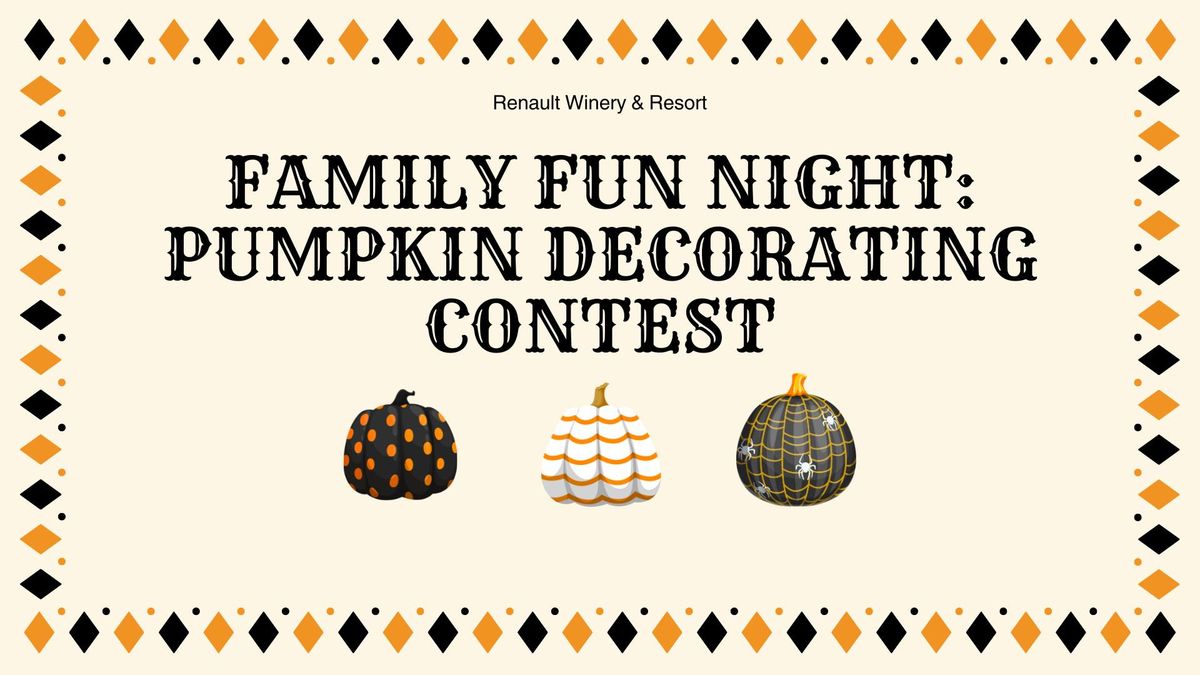 Family Fun Night: Halloween Pumpkin Decorating Contest