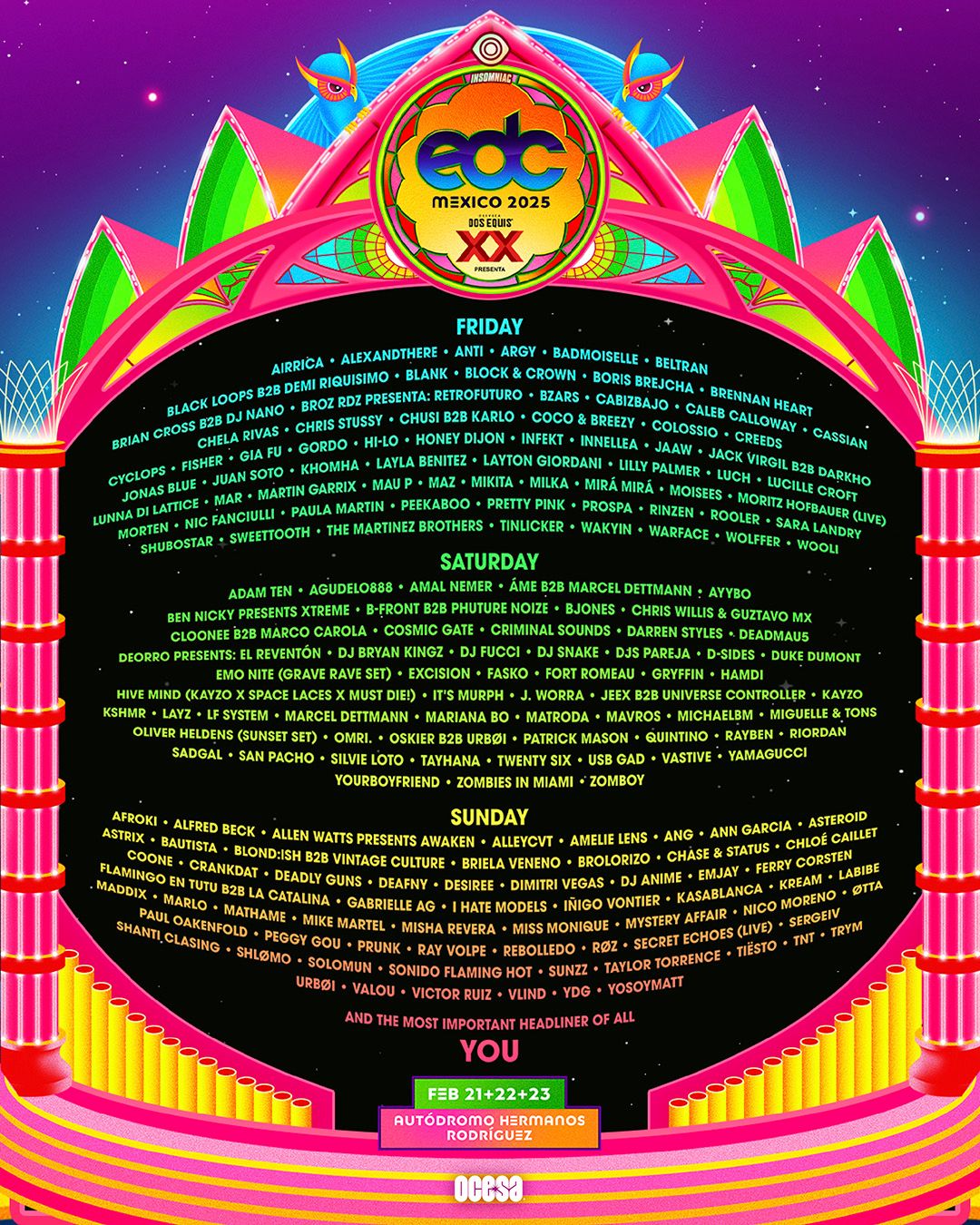 Electric Daisy Carnival M\u00e9xico 2025 - Sunday Tickets