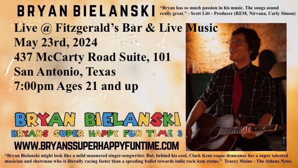 Bryan Bielanski Live @ Fitzgerald\u2019s Bar & Live Music