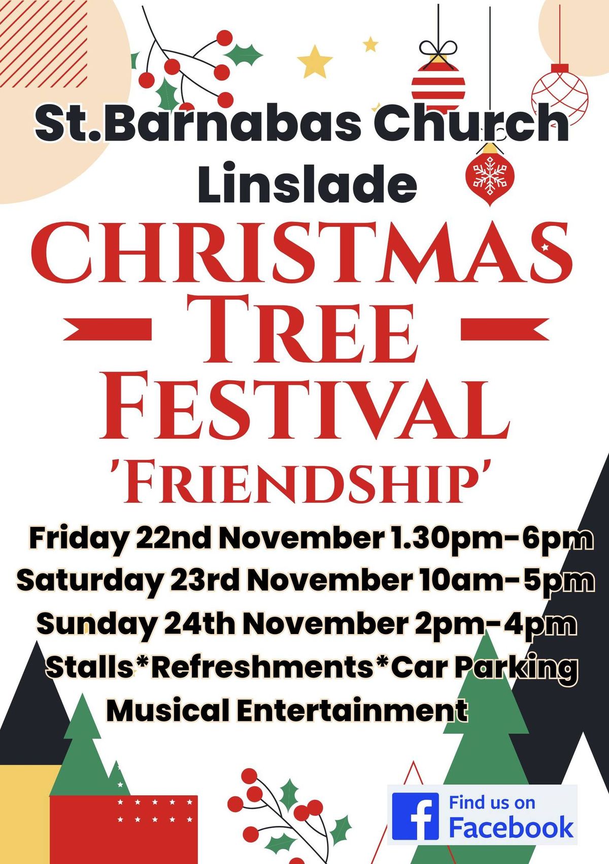 Christmas Tree Festival 22nd to 24th November