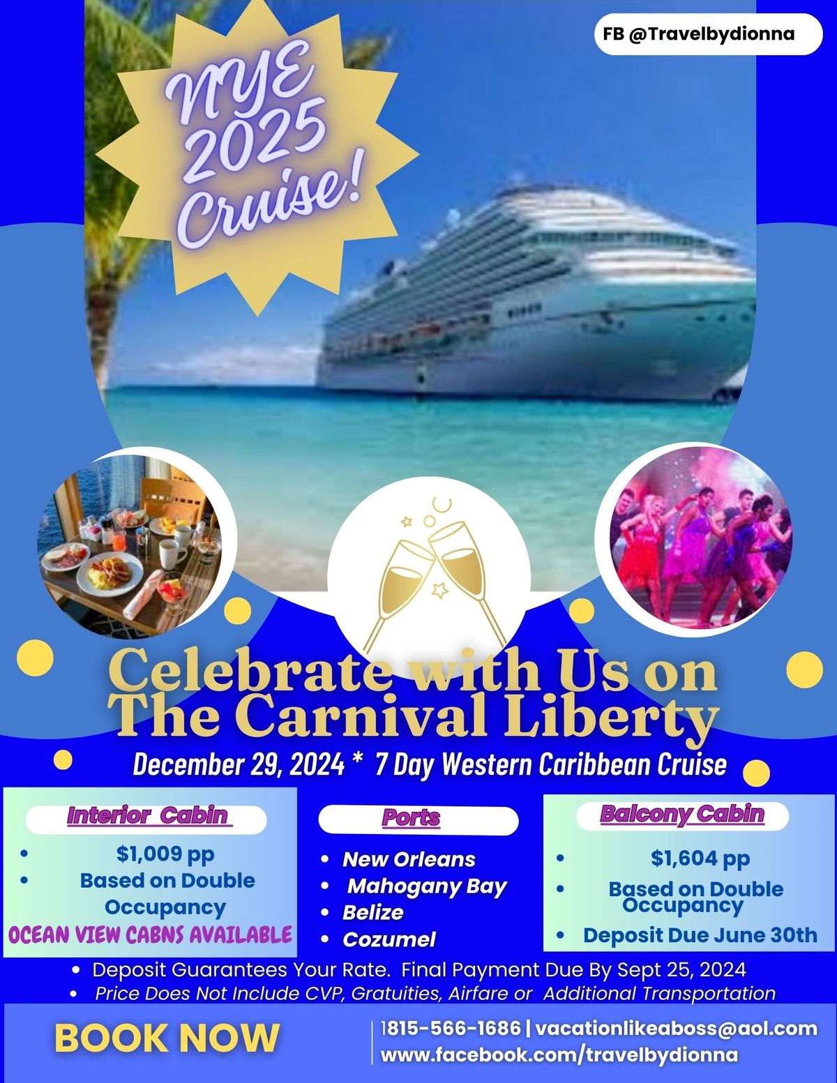 CELEBRATE NYE 2025 WITH US ON CARNIVAL LIBERTY