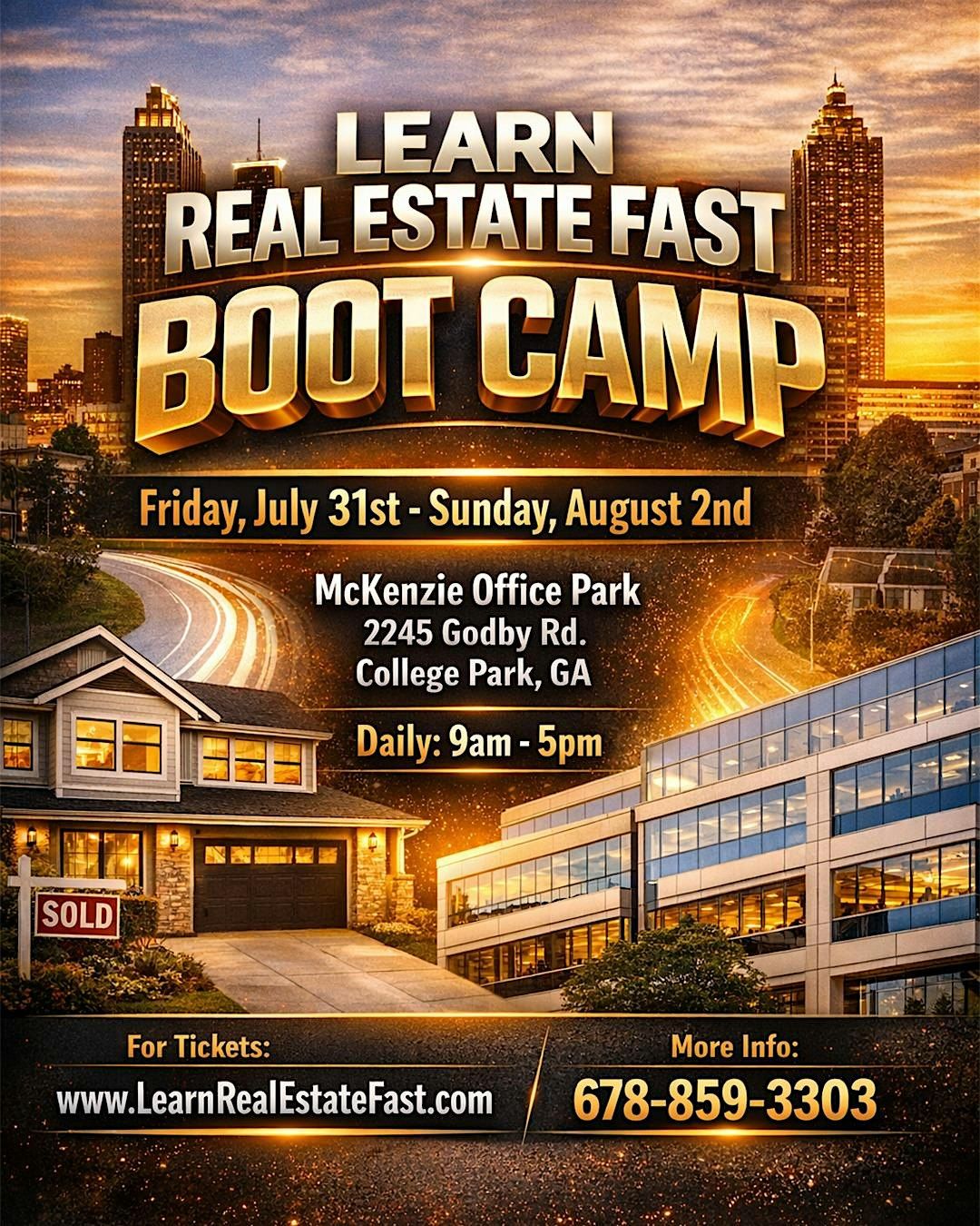 Learn Real Estate Fast 3 Day Master Class