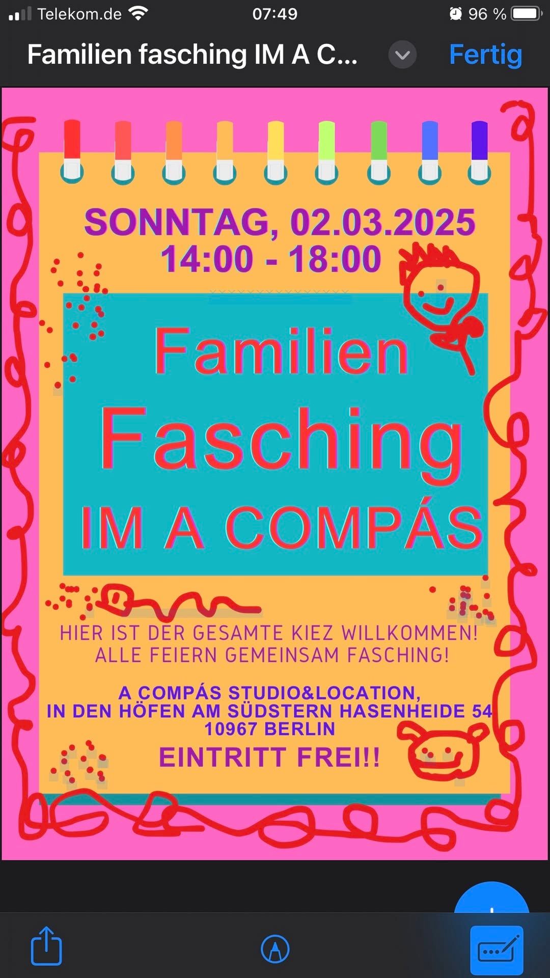 Familienfasching im a comp\u00e1s 