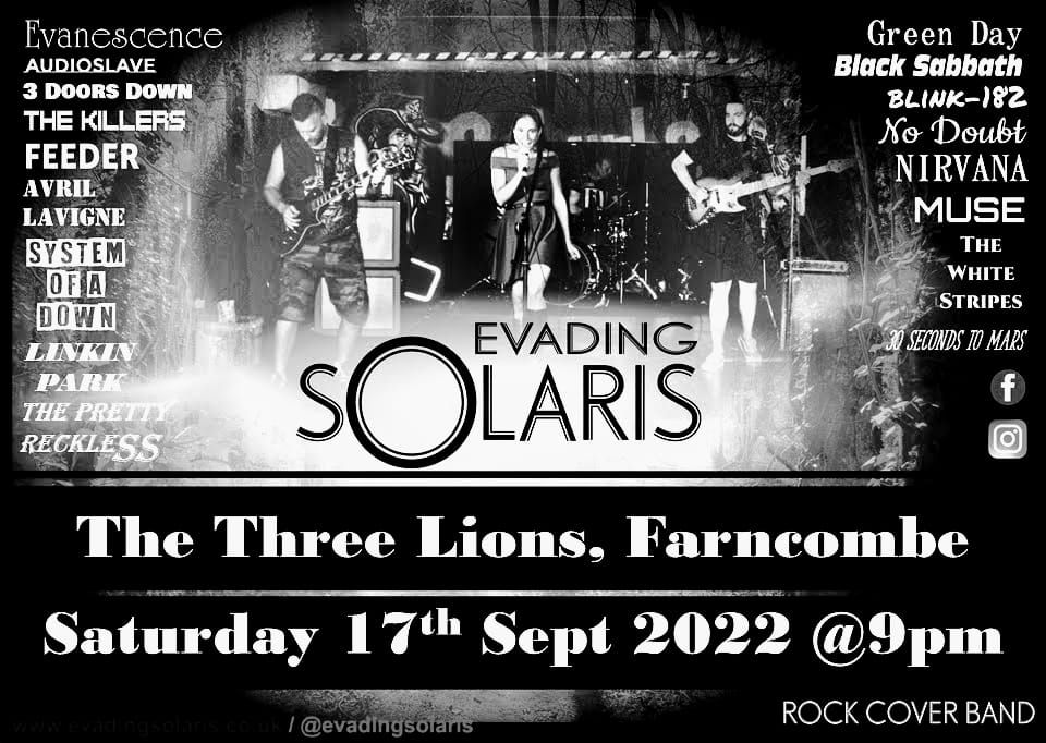 Evading Solaris Live Music The Three Lions Farncombe