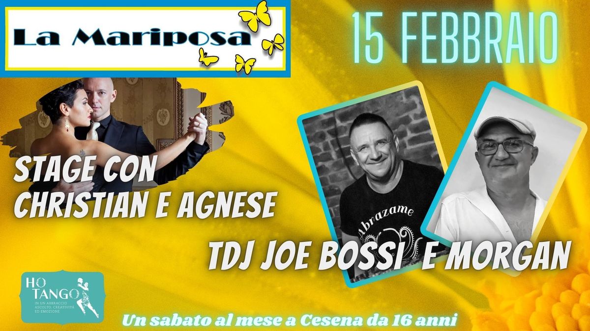 La Mariposa a Cesena - tdj Joe Bossi e Morgan- stage con Agnese e Christian 