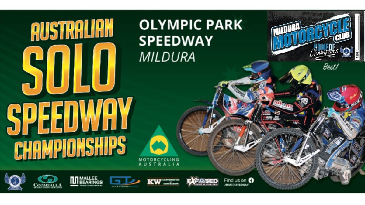 2025 Australian Solo Speedway Championships