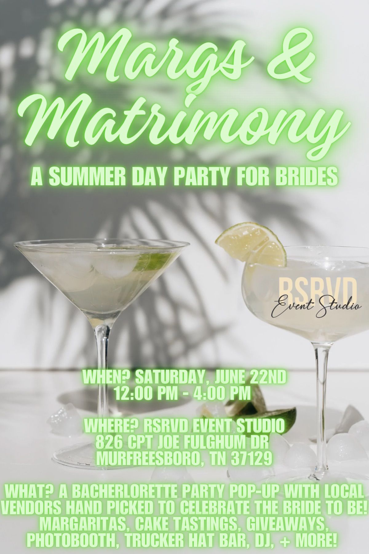 Margs & Matrimony: A Summer Day Party for Brides ?