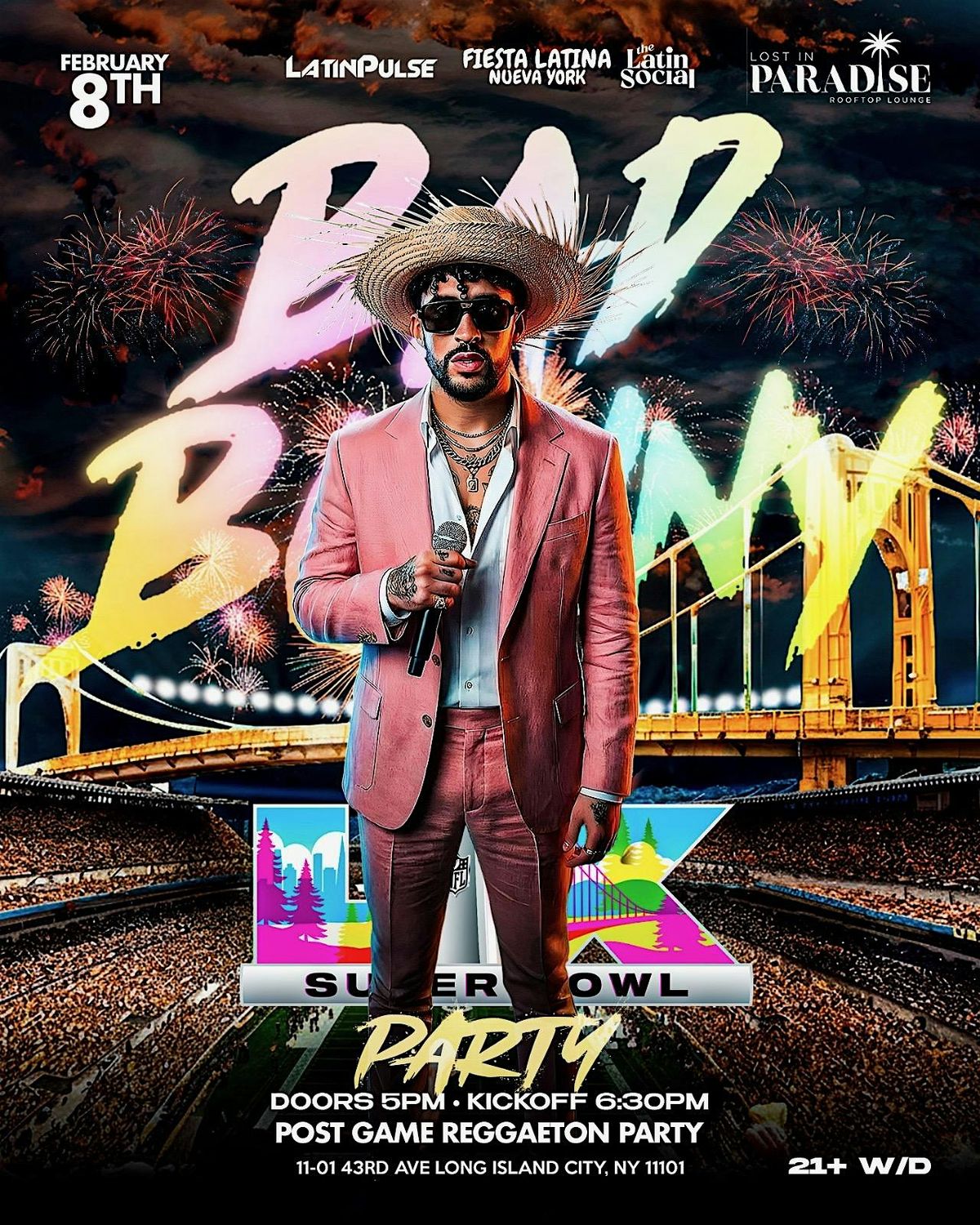 Bad Rabbit Party Bad Bunny X Reggaeton: Super Bowl Rooftop Watch Party at Lost in ...
