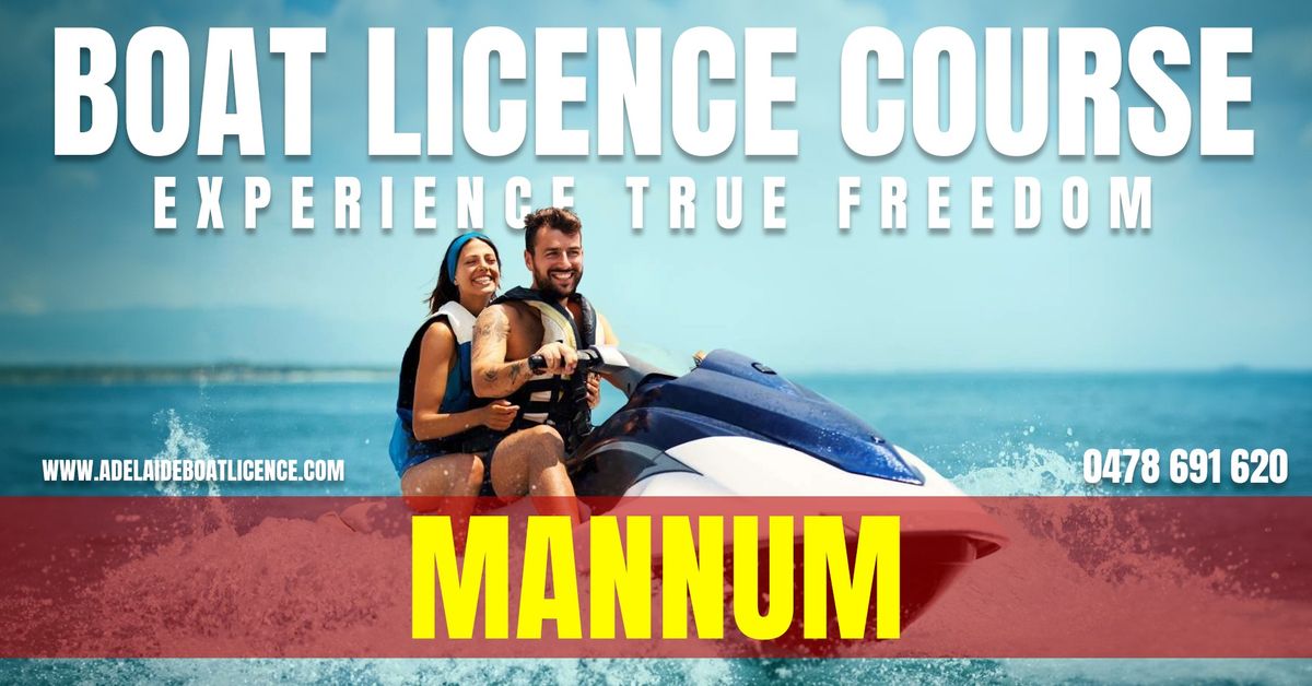 Mannum Boat Licence Course