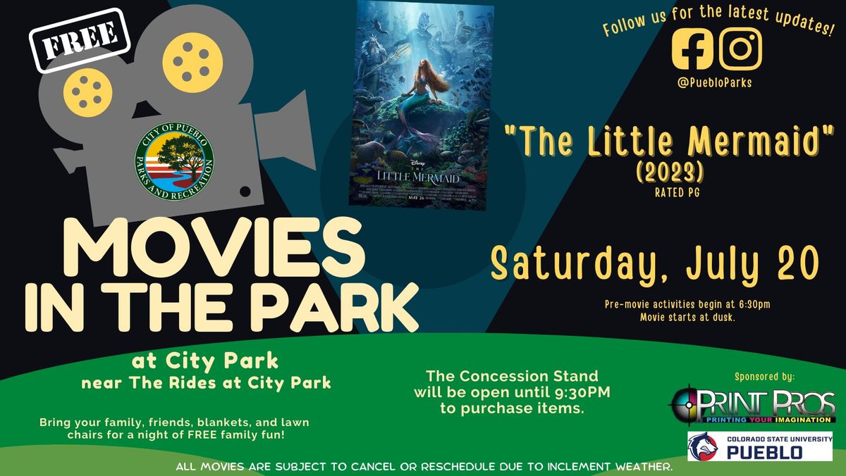 Movies in the Park at City Park - The Little Mermaid