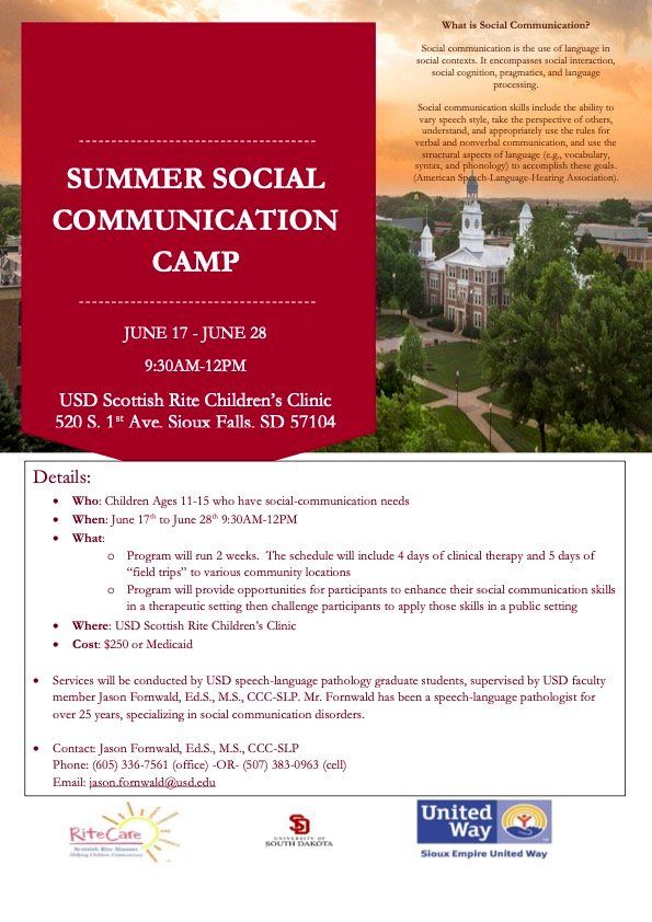 Social Communication Summer Camp