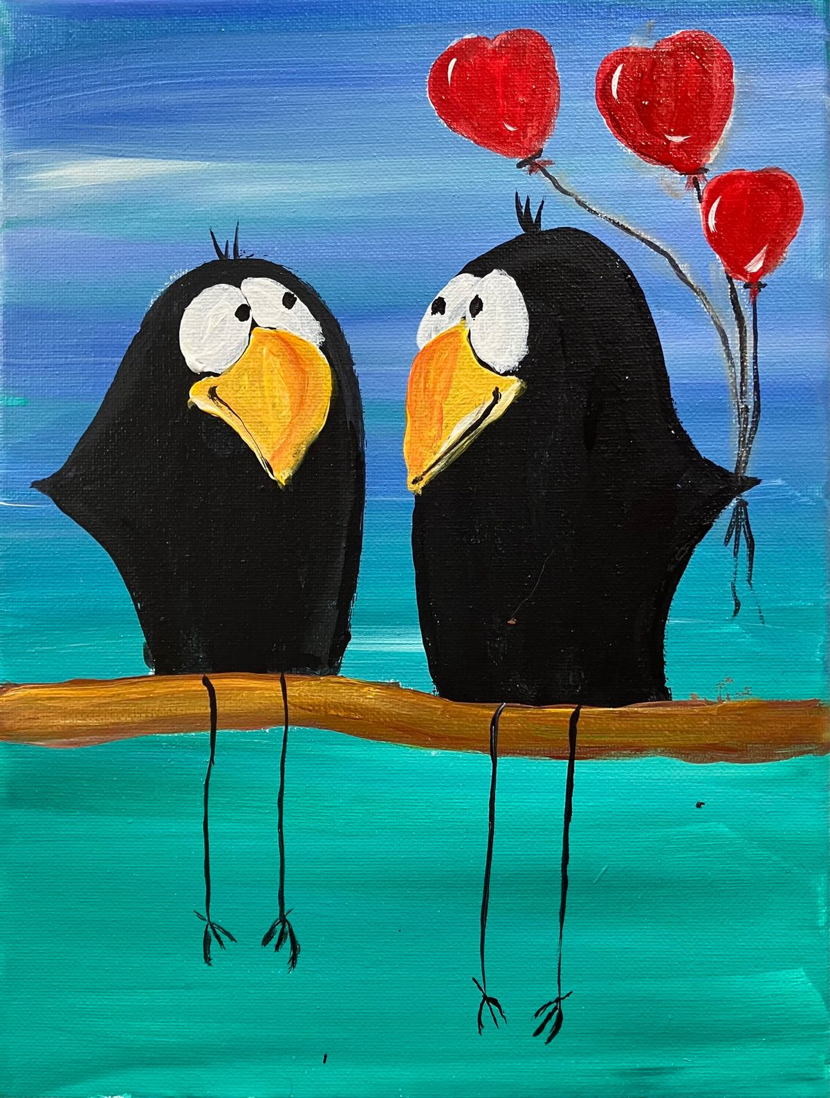 Kids and Canvas: Crowing about Love