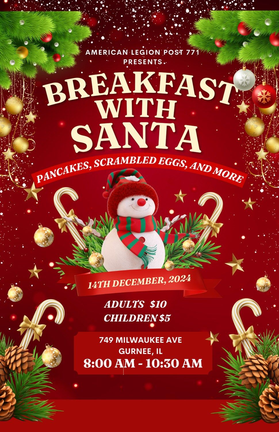 2024 Breakfast with Santa (4th Annual) Gurnee Legion