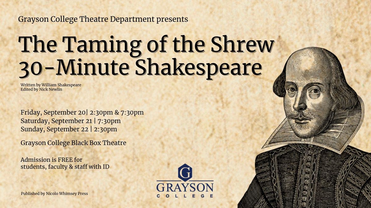 Theatre - The Taming of the Shrew