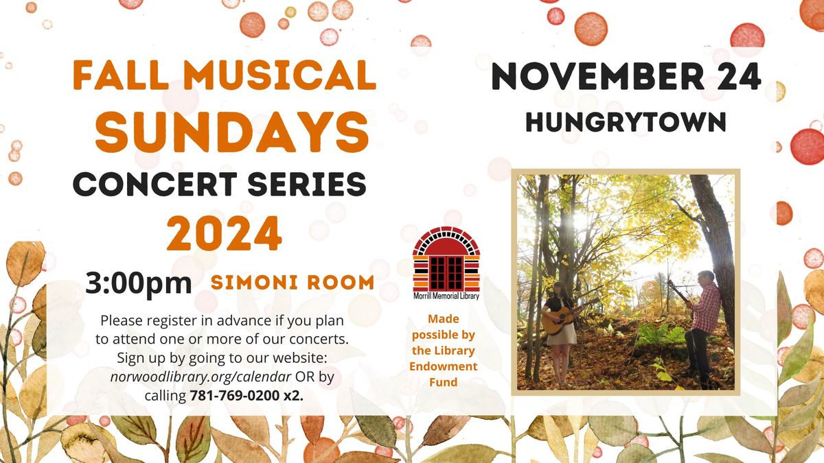 Musical Sundays Concert Series: Hungrytown