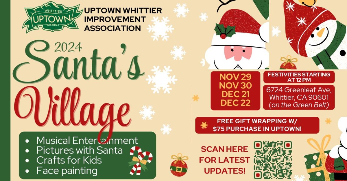 Santa's Village hosted by the Uptown Whittier Improvement Association