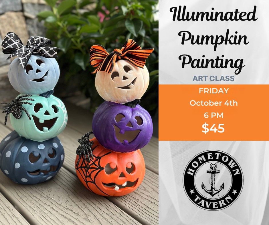 Illuminated Painted Ceramic Pumpkins Class