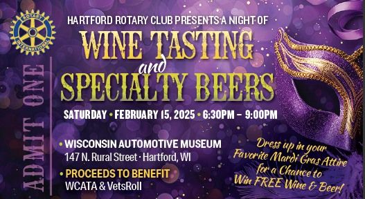 Hartford Rotary's Wine and Specialty Beer Tasting Event