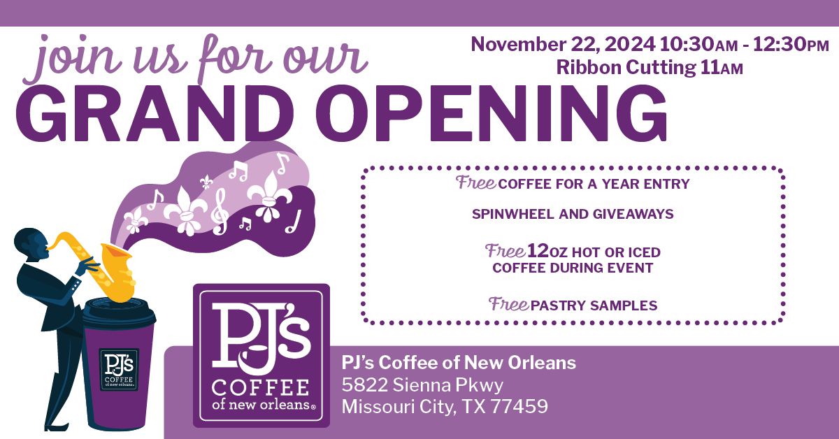 PJ's Coffee Sienna Grand Opening Celebration