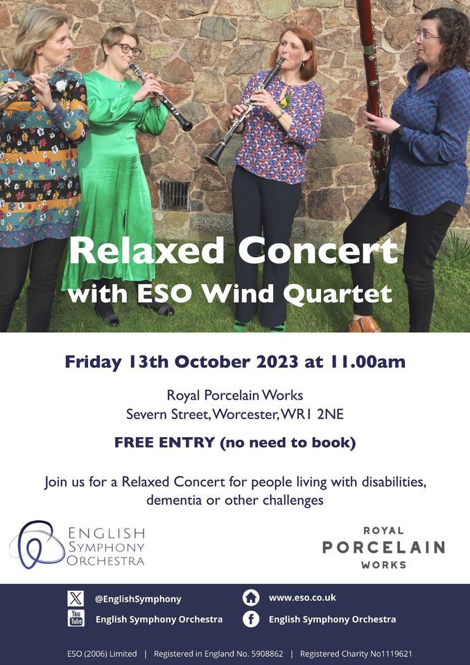 Relaxed Concert with ESO Wind Quartet at Royal Porcelain Works, Royal