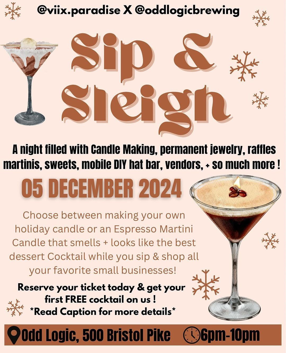 Candle Making Class: Sip & Sleigh!