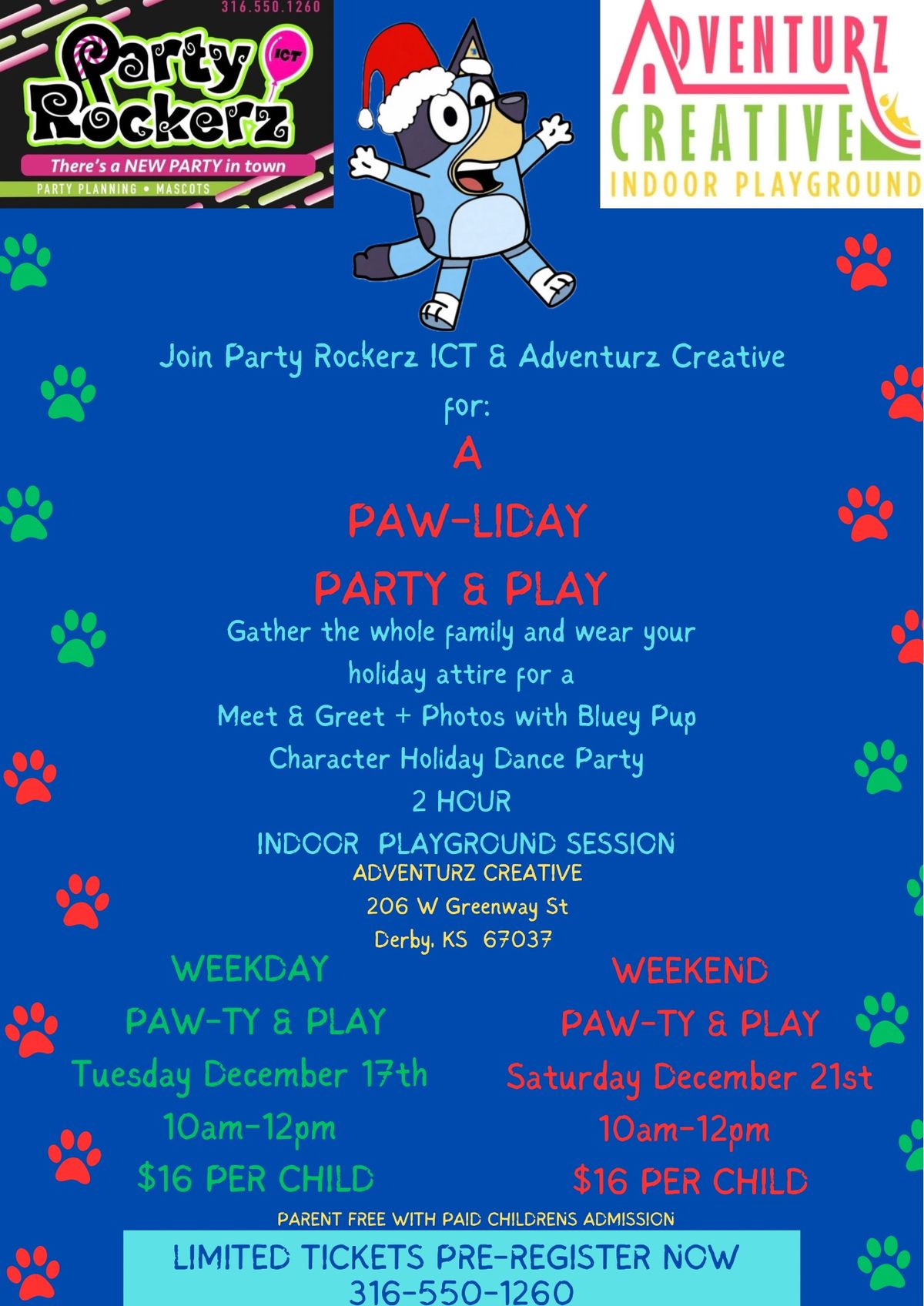 A PAW-LIDAY PARTY & PLAY- Party Rockerz ICT\/Adventurz Creative 