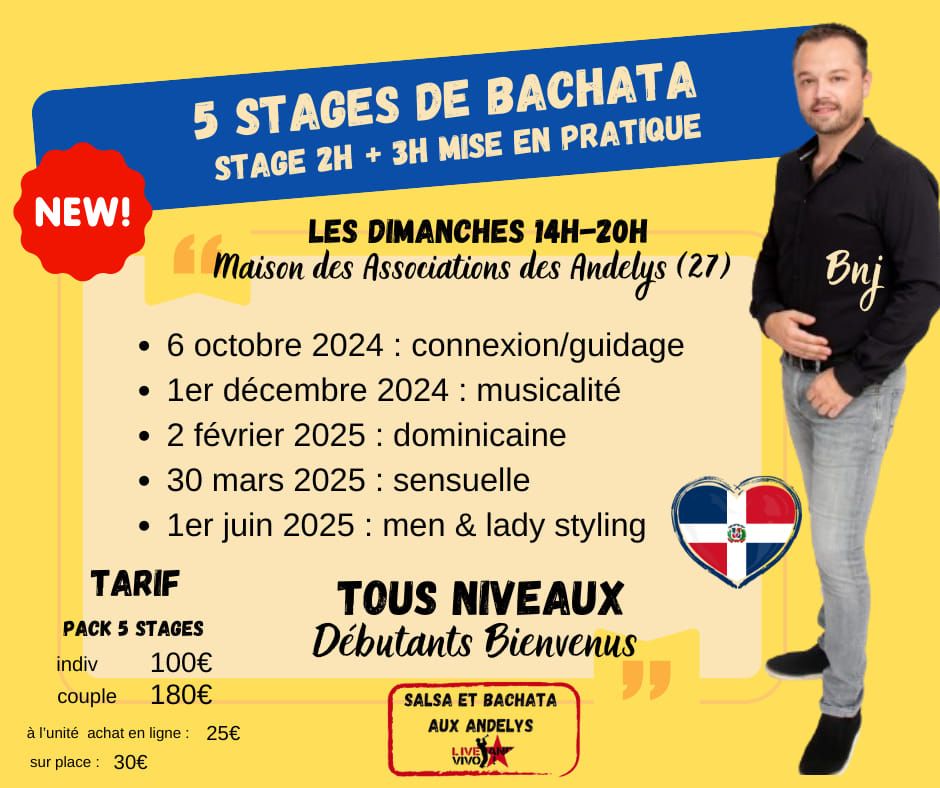 ?? STAGE DE BACHATA + Sociale ?? BNJ aux Andelys ??