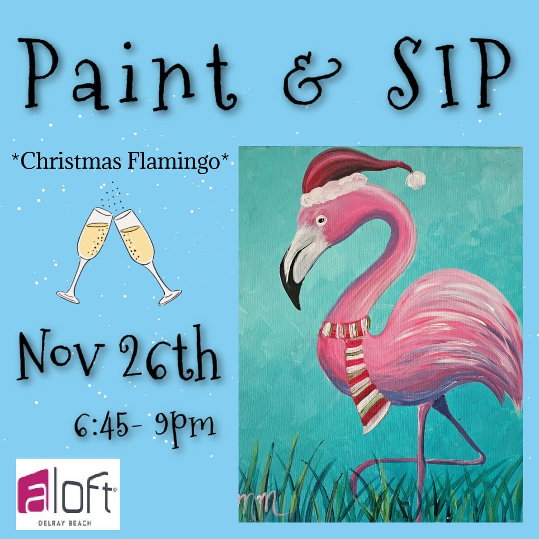 Holiday Flamingo  Paint Night