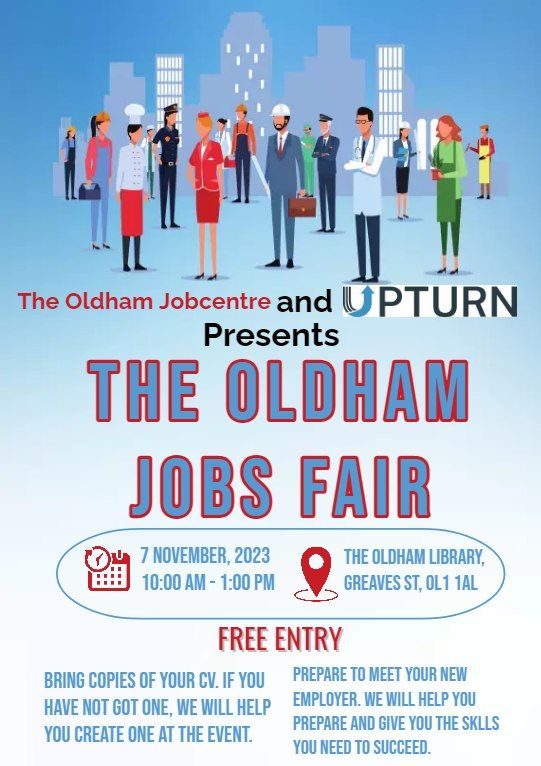 The Oldham Jobs Fair , Oldham Libraries, 7 November 2023