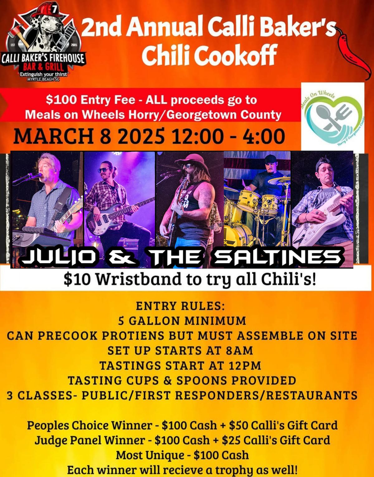 2nd Annual Calli Baker's Chili Cook-Off with Julio & The Saltines 