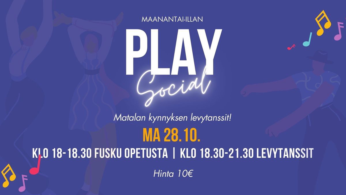 Play Social! Matalan kynnyksen levytanssit!