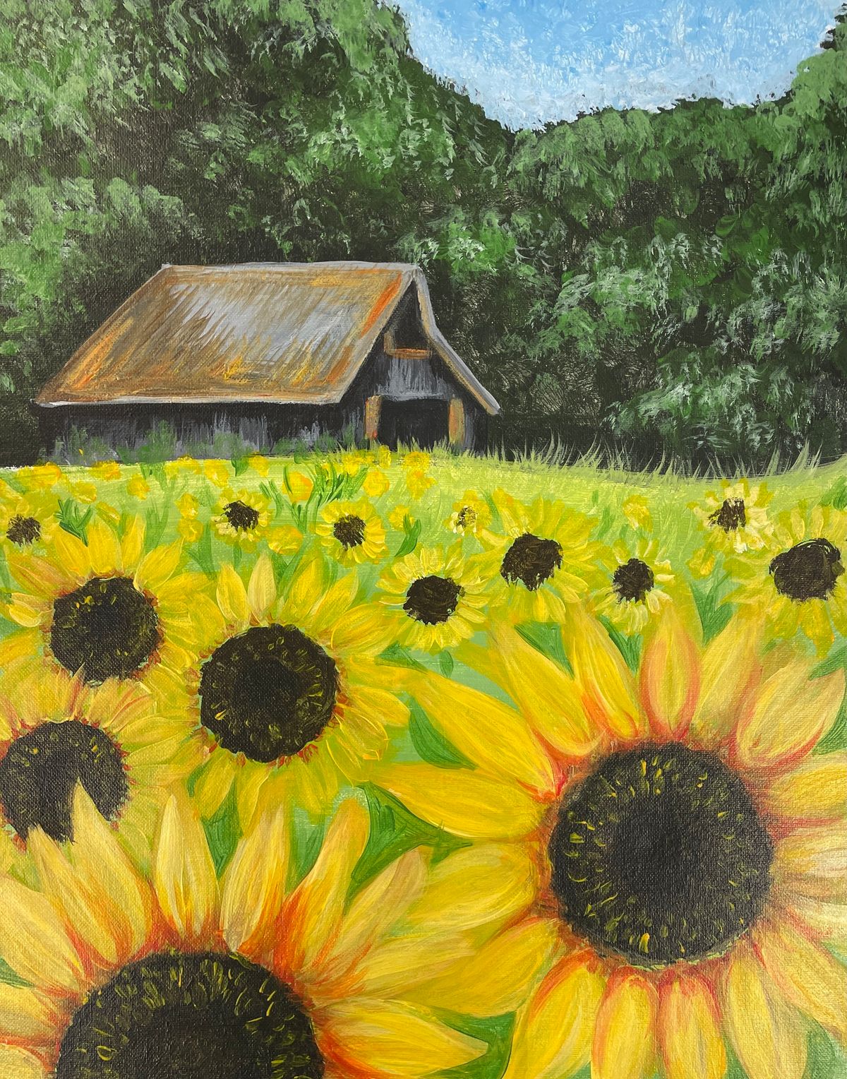 ASL Sunflower Barn - Canvas Paint & Sip Class