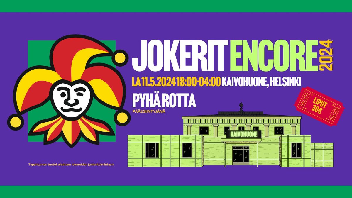 Jokerit Encore - kauden p\u00e4\u00e4tt\u00e4j\u00e4iset Kaivohuoneella