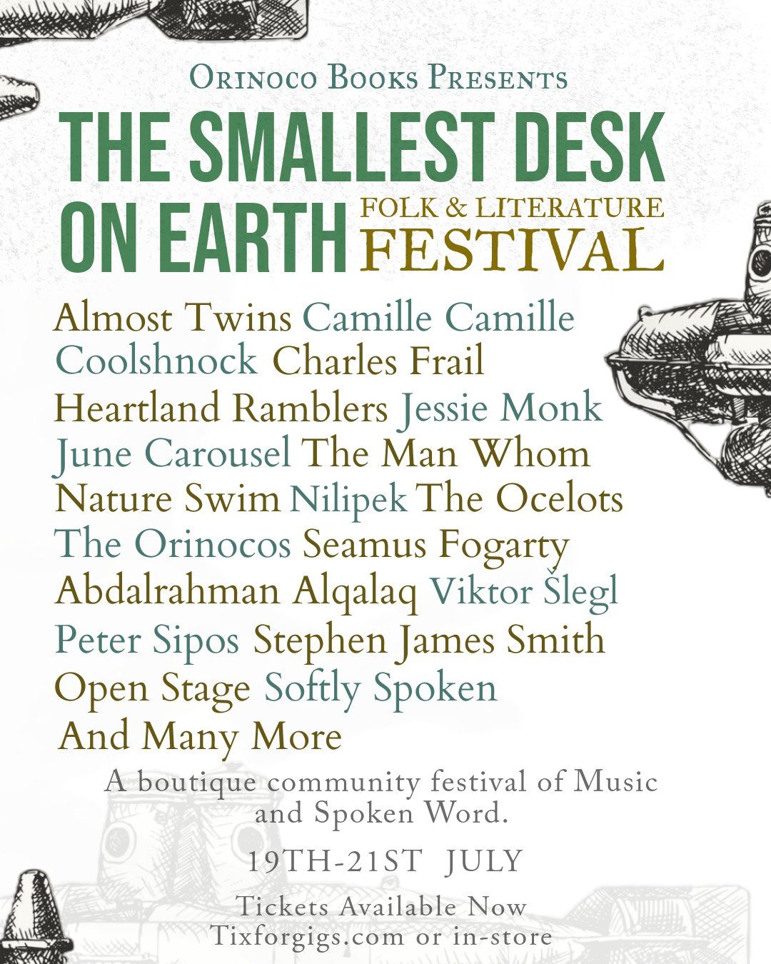 The Smallest Desk on Earth 2024 Folk & Literature Festival