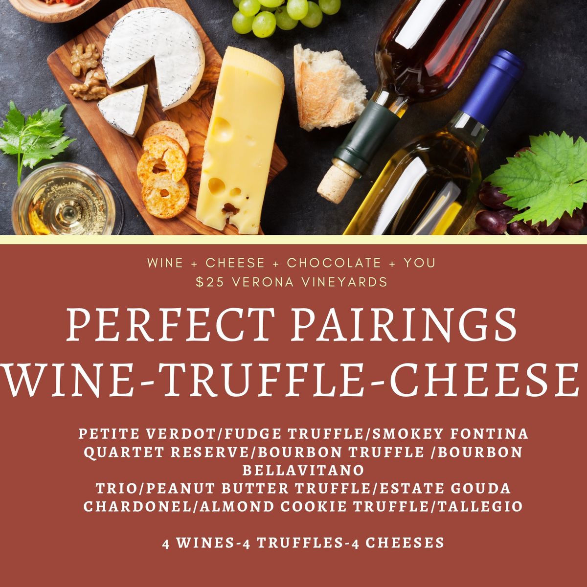 Perfect Pairing with Truffles, Cheese & Wine!